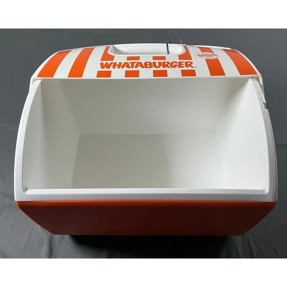 Igloo x Whataburger Playmate Elite Cooler 16Qt 30 Can Orange White Stripe New